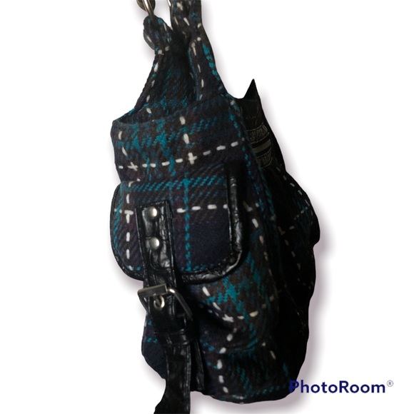 Tweed and pleather purse - Picture 2 of 3